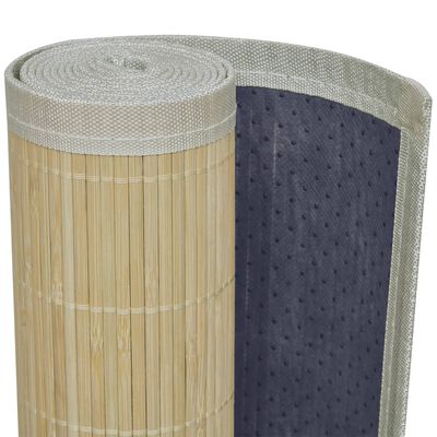 Obdĺžnikový prírodný bambusový koberec 150x200 cm