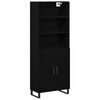 vidaXL Highboard 2 ks Čierny dub 69,5 x 34 x 180 cm