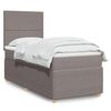 vidaXL Boxspring posteľ s matracom sivohned&yacute; 100x200 cm l&aacute;tka