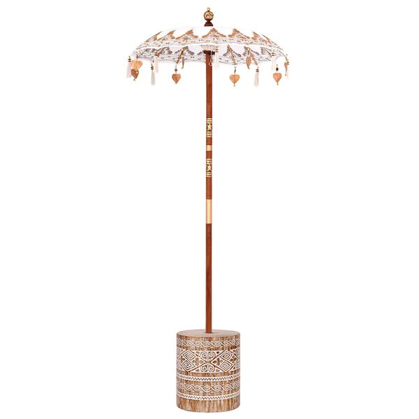 vidaXL Balijsk&yacute; slnečn&iacute;k s podstavcom Kr&eacute;mov&aacute; 95 x 95 x 260 cm Bavlna