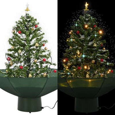 vidaXL Snežiaci vianočný stromček dáždnikovým podstavcom zelený 75 cm