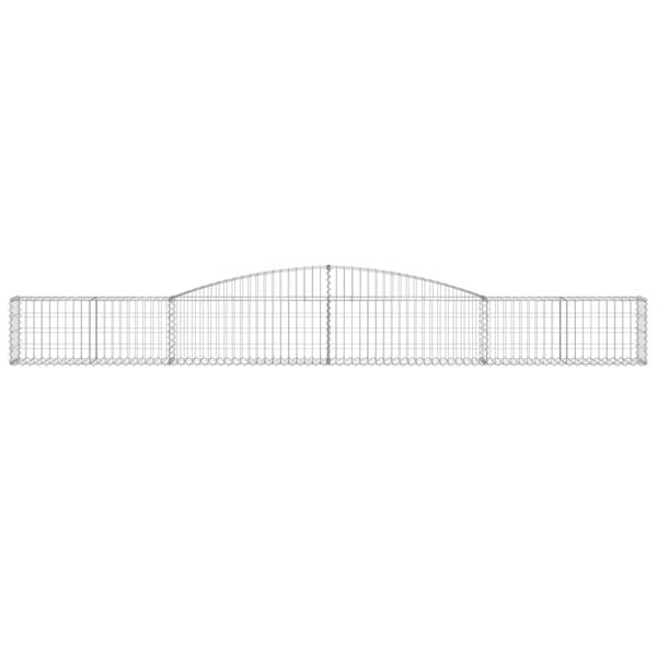 vidaXL Obl&uacute;kov&yacute; gabionov&yacute; k&ocirc;&scaron; 9 ks 400x30x40/60 cm pozinkovan&eacute; železo