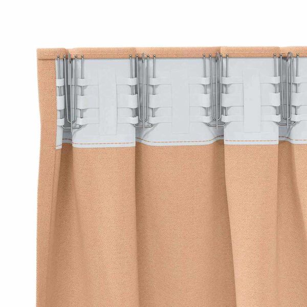vidaXL Z&aacute;clony na zatemnenie s kr&uacute;žkami 2 pcs Svetlohned&aacute; 260 x 140 cm