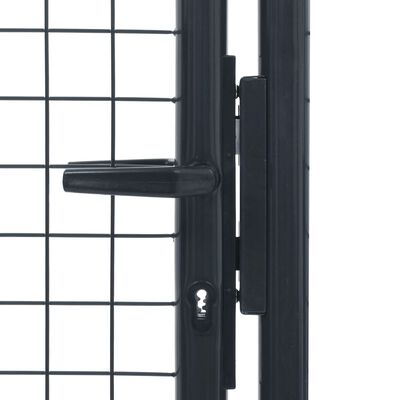 vidaXL Záhradná brána, pletivo, pozinkovaná oceľ 100x250 cm, sivá