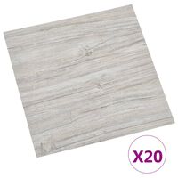vidaXL Samolepiace podlahové dosky 20 ks PVC 1,86 m² bledosivé