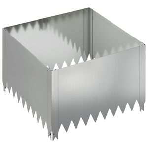 vidaXL Obrubn&iacute;k tr&aacute;vnika 60 x 60 x 35 cm Oceľ Strieborn&aacute;