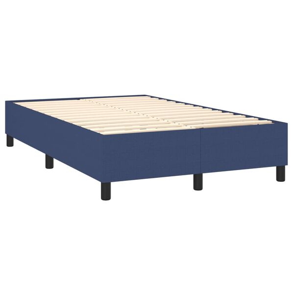 vidaXL Boxspring posteľ s matracom modr&yacute; 140x190 cm l&aacute;tka