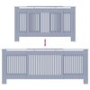 vidaXL Kryt radi&aacute;tora 2 pcs Siv&aacute; 205 x 20,5 x 81,5cm Kompozitn&eacute; drevo