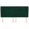 vidaXL Čelo postele so z&aacute;hybmi tmavozelen&yacute; 163x23x118/128 cm zamat