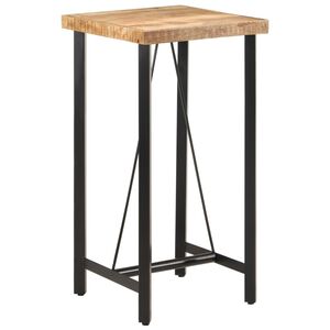 vidaXL Barov&yacute; st&ocirc;l 55x55x107 cm mas&iacute;vne mangov&eacute; drevo a železo