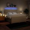vidaXL Posteľn&yacute; r&aacute;m boxspring s matracom kr&eacute;mov&yacute; 180x200 cm l&aacute;tka