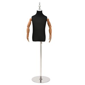 vidaXL Nastaviteľn&yacute; manek&yacute;n 120-150 cm s podstavcom Unisex PP Čierna