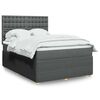 vidaXL Boxspring posteľ s matracom tmavosiv&aacute; 140x200 cm l&aacute;tka
