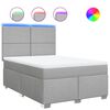 vidaXL Boxspring posteľ s matracom bledosiv&aacute; 140x200 cm l&aacute;tka