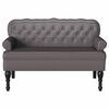 vidaXL Chesterfield lavica Siv&aacute; 119.5 x 64.5 x 75 cm Umel&aacute; koža