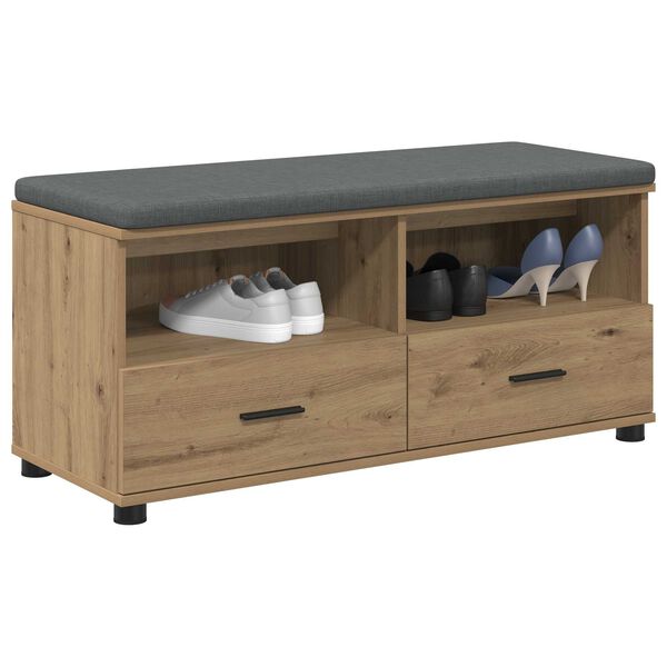 vidaXL Predsieňov&aacute; lavica s vank&uacute;&scaron;om Remeseln&yacute; dub 100 x 38 x 46 cm