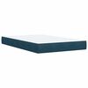 vidaXL Boxspring posteľ s matracom, tmavomodr&aacute; 120x190 cm, zamat