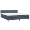 vidaXL Posteľn&yacute; r&aacute;m boxspring s matracom tmavosiv&yacute; 180x210 cm zamat