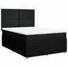 vidaXL Posteľn&yacute; r&aacute;m boxspring s matracom čierny 160x200 cm l&aacute;tka
