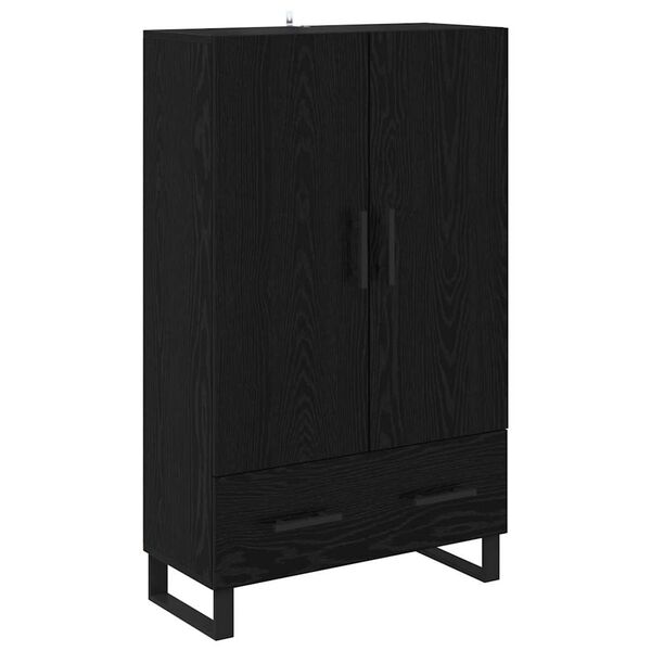 vidaXL Highboard Čierny dub 69,5 x 30 x 115 cm Kompozitn&eacute; drevo