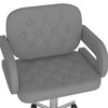 vidaXL Otočn&aacute; jed&aacute;lensk&aacute; stolička siv&aacute; umel&aacute; koža