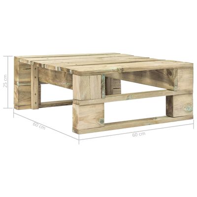 vidaXL Záhradná taburetka z paliet, drevo