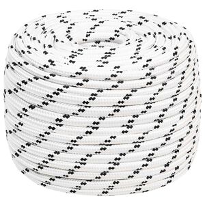 vidaXL Viac&uacute;čelov&eacute; &uacute;žitkov&eacute; lano 14 mm 25 m Biela Polyester