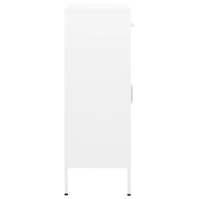 vidaXL Úložná skrinka biela 80x35x101,5 cm oceľ