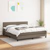 vidaXL Posteľn&yacute; r&aacute;m boxspring s matracom sivohned 180x200 cm l&aacute;tka