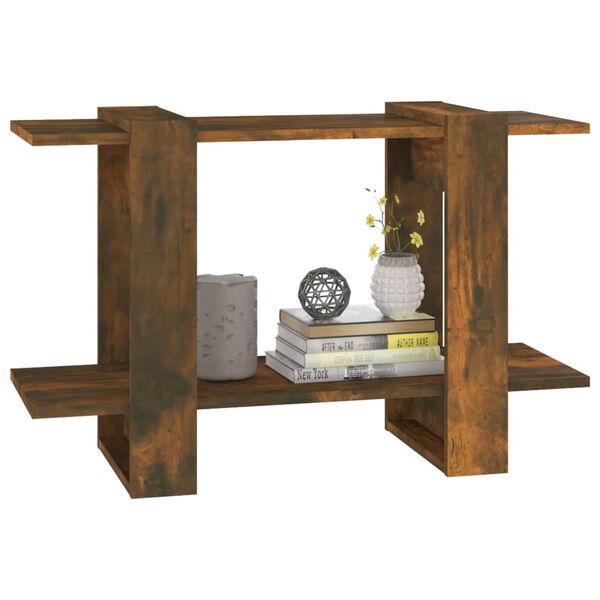 vidaXL Knižnica/deliaca stena tmavý dub 80x30x51 cm