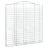 vidaXL Obl&uacute;kov&yacute; gabionov&yacute; k&ocirc;&scaron; 200x30x200/220 cm pozinkovan&eacute; železo