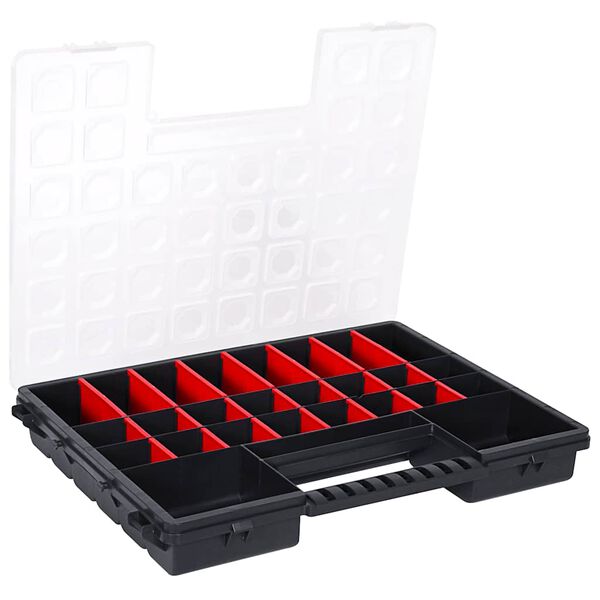 VidaXL Sortiment boxy 5 ks s nastaviteľn&yacute;mi prep&aacute;žkami 385x283x50 mm