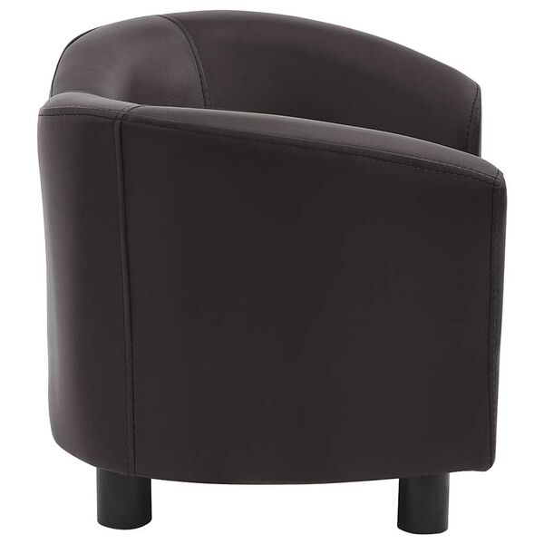 vidaXL Pohovka pre psa, hnedá 67x41x39 cm, umelá koža