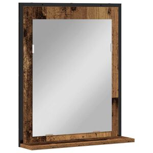 vidaXL Zrkadlo Star&eacute; drevo 50 x 12 x 60 cm Sklo a inžinierske drevo