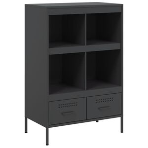 vidaXL Vysok&aacute; skrinka čierna 68x39x101,5 cm oceľ