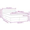 vidaXL Box Spring Posteľ s matracom a LED Tmavomodr&aacute; 140x220 cm Zamat