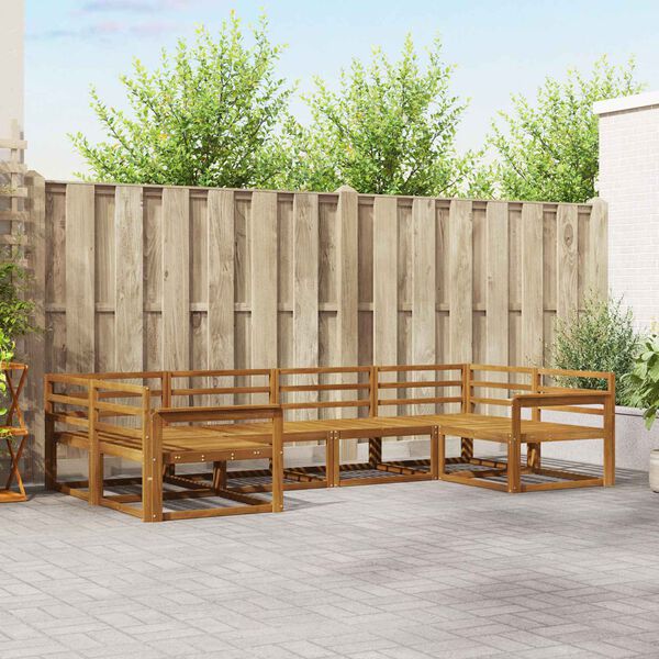 vidaXL Z&aacute;hradn&aacute; s&uacute;prava gaučov 6 pcs Pr&iacute;rodn&aacute; Pevn&eacute; ak&aacute;ciov&eacute; drevo