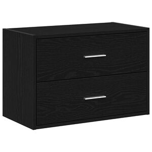 vidaXL skriňa s 2 z&aacute;suvkami dub čierny 60x31x40 cm kompozitn&eacute; drevo