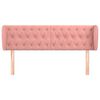 vidaXL Čelo postele so z&aacute;hybmi ružov&yacute; 147x23x78/88 cm zamat