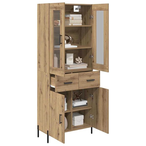 vidaXL Highboard Remeseln&yacute; dub 69,5 x 34 x 180 cm Kompozitn&eacute; drevo