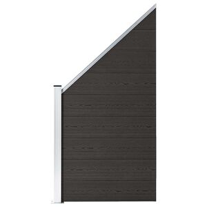 vidaXL Plotov&yacute; panel WPC 95x(105-180) cm čierny