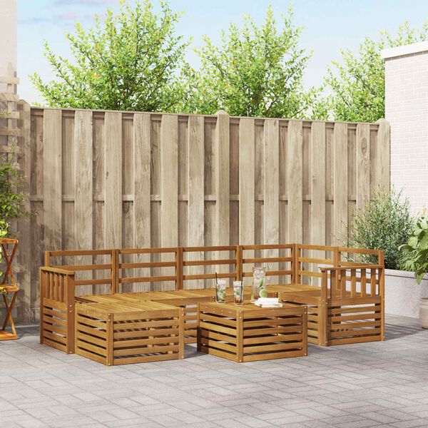 vidaXL S&uacute;pravy pohoviek Pr&iacute;rodn&aacute; Pevn&eacute; ak&aacute;ciov&eacute; drevo