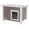 Kerbl Mačac&iacute; domček ECO Eli 57x45x43cm siv&yacute; a biely