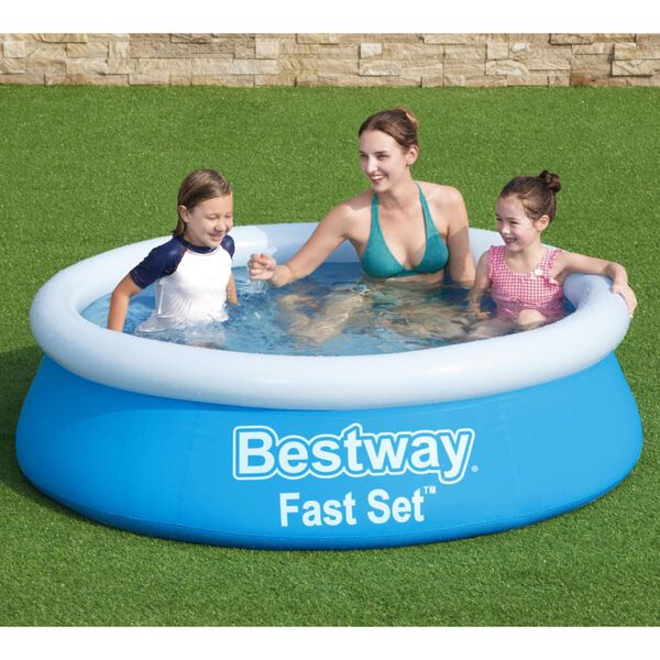Bestway Fast Set Nafukovac&iacute; baz&eacute;n okr&uacute;hly 183x51 cm modr&yacute;