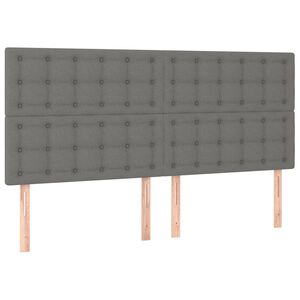 vidaXL Čelo postele tmavosiv&eacute; 160x5x118/128 cm l&aacute;tkov&eacute;