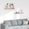 vidaXL Stenn&aacute; polica 2 pcs Červen&aacute; 80 x 9 x 3 cm Kompozitn&eacute; drevo