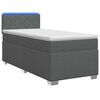 vidaXL Posteľ s boxspringom a matracom a LED Tmavosiv&aacute; 90 x 200 cm