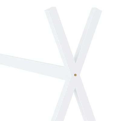 vidaXL Detský posteľný rám biely 90x200 cm borovicový masív