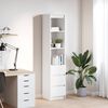 vidaXL Highboard White 37,5x35x180 cm Konštruktérske drevo