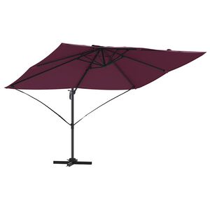 vidaXL Slnečn&iacute;k 351 x 250 x 260 cm Polyester a hlin&iacute;k Bordeaux červen&aacute;